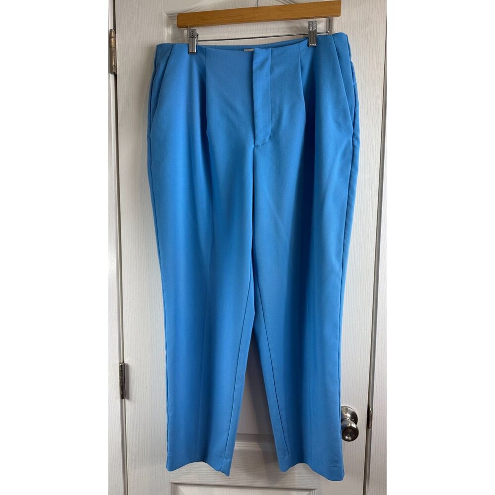 A New Day Women's Blue Pleated Dress Pants Stretch Size 12